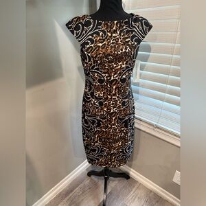 Maggy London Elegant Leopard Print Dress